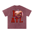 I ATL Pumpkin — Atlanta Halloween Oversized Distressed Tee (90s Bootleg)