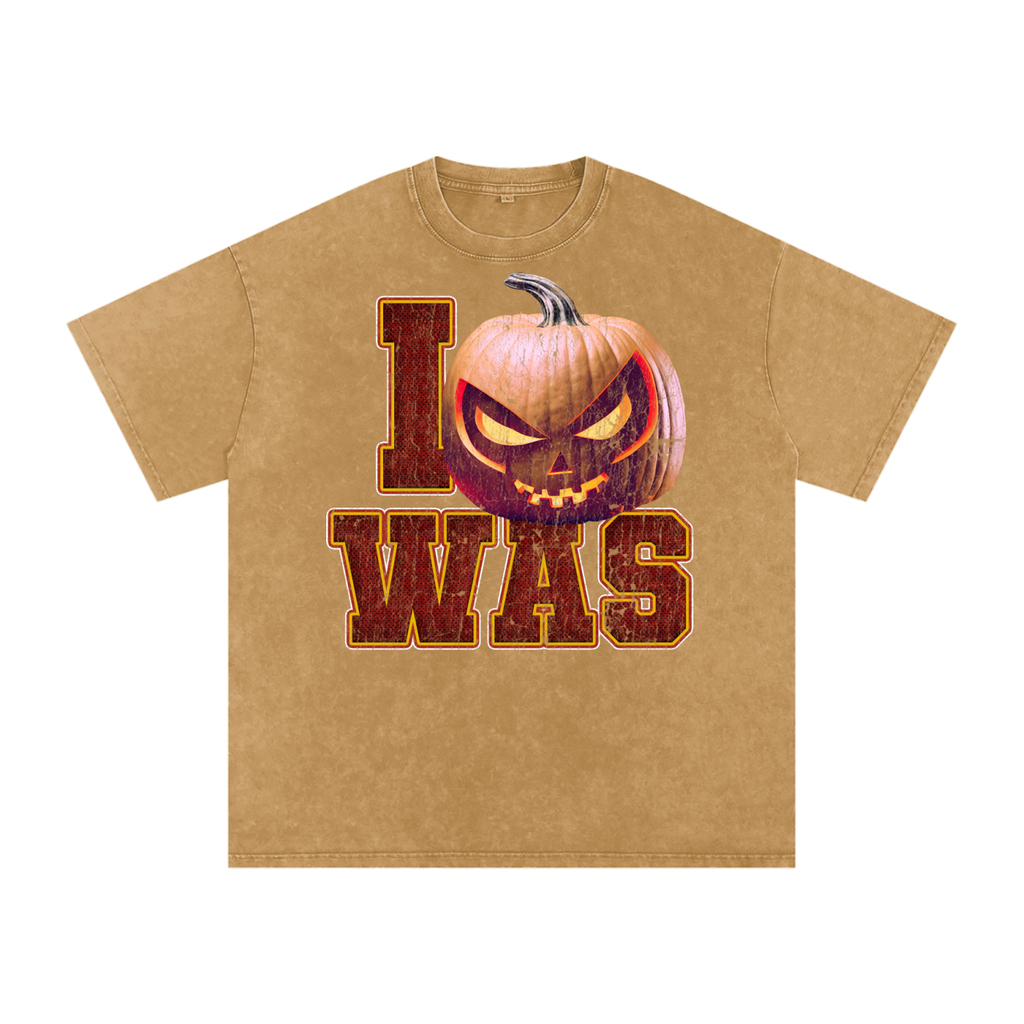 I DC Pumpkin — Washington Halloween Oversized Distressed Tee (90s Bootleg)