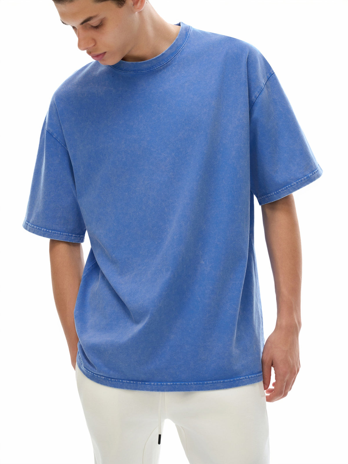 Hydrate & Mind Your Business Distressed Oversized Snow Wash Tee