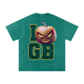 I GB Pumpkin — Green Bay Halloween Oversized Distressed Tee (90s Bootleg)