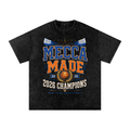 Front/product view of Mecca Made 2026 Champions Snow Washed Oversized Cotton T-Shirt graphic T-shirt