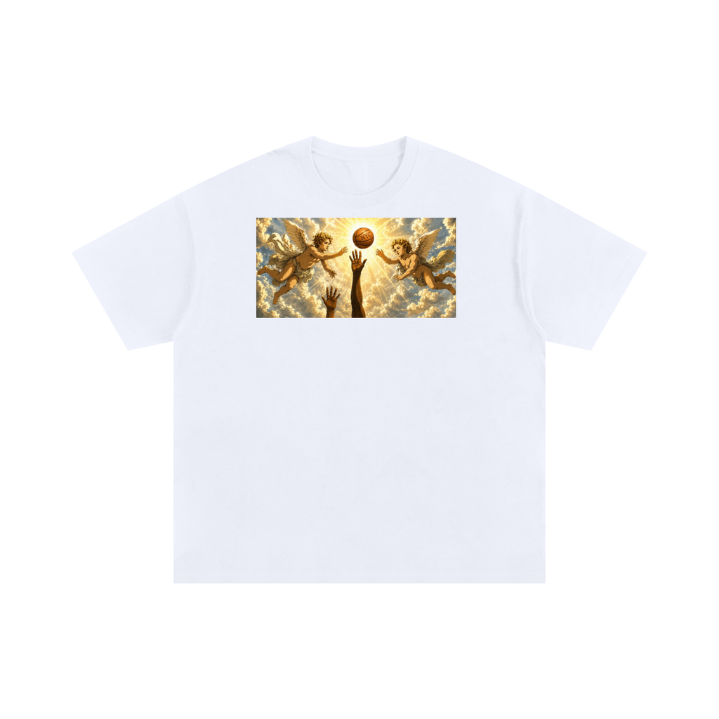Front/product view of The Hand of OG Heavenly Anime Oversized Cotton T-Shirt graphic T-shirt