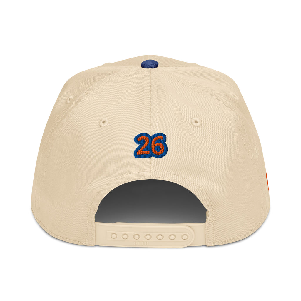 Back/detail view of NYC 2026 Champs 5 Panel Baseball Cap hat