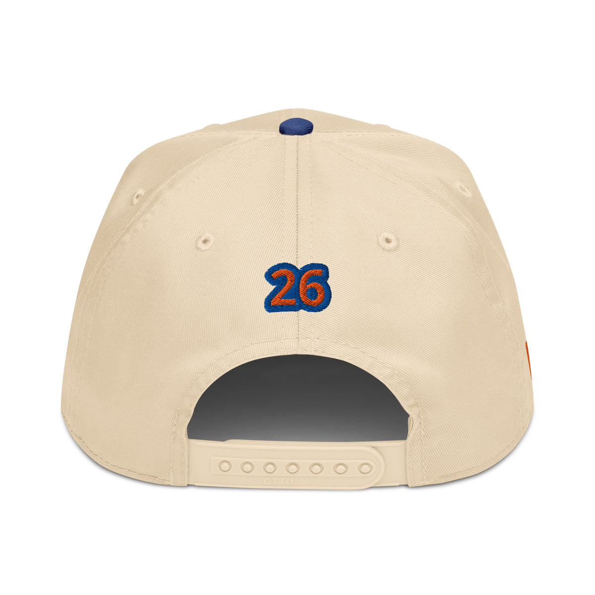Back/detail view of NYC 2026 Champs 5 Panel Baseball Cap hat