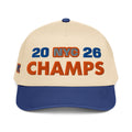 Front/product view of NYC 2026 Champs 5 Panel Baseball Cap hat