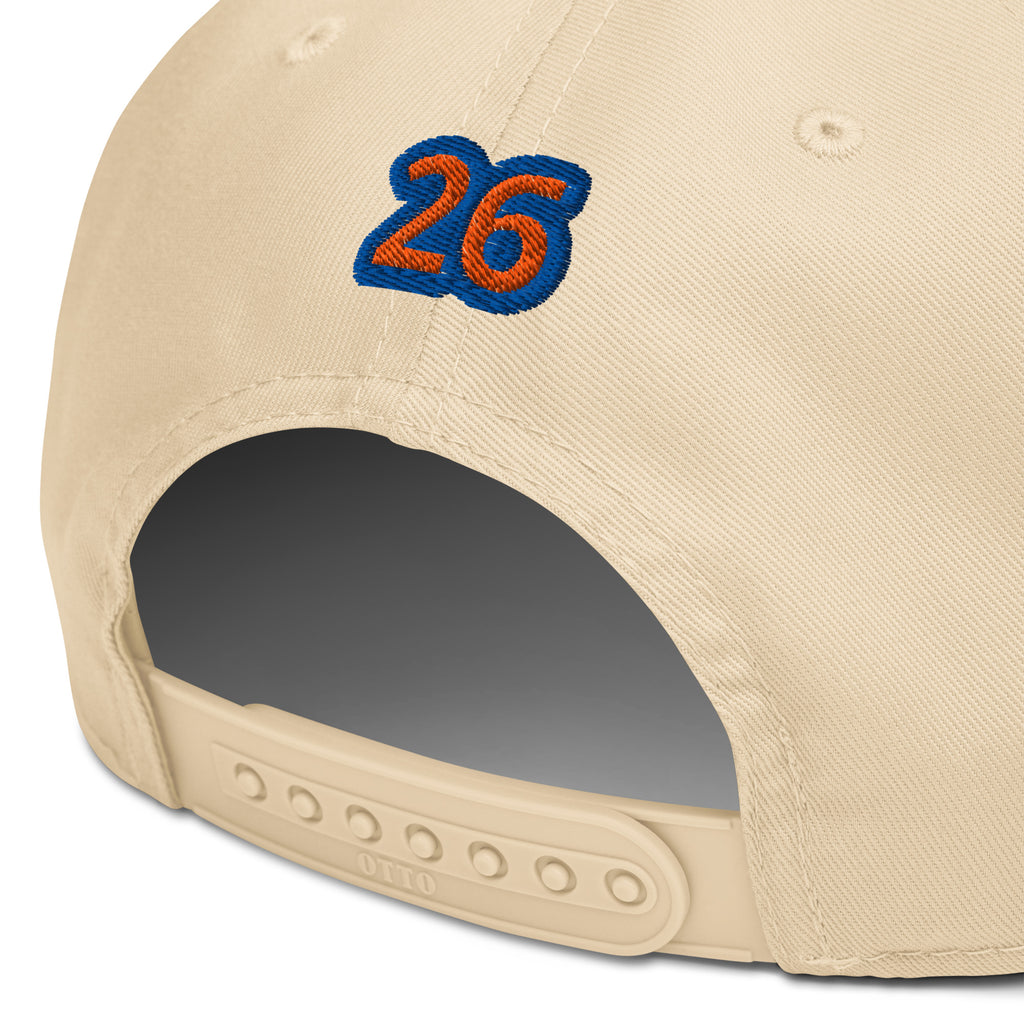 Back/detail view of NYC 2026 Champs 5 Panel Baseball Cap hat