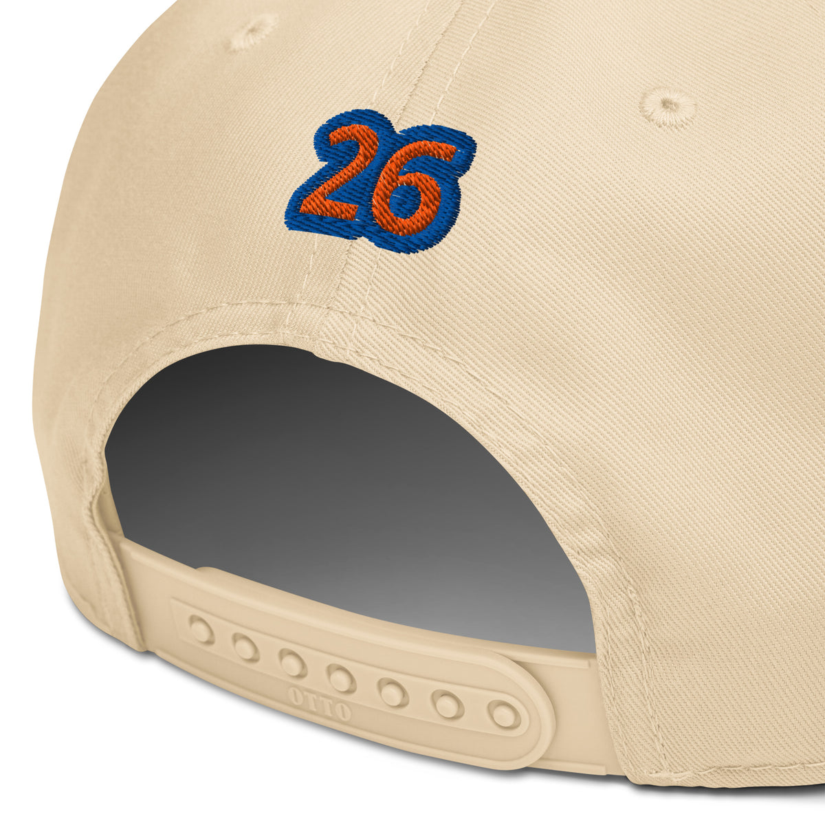 Back/detail view of NYC 2026 Champs 5 Panel Baseball Cap hat