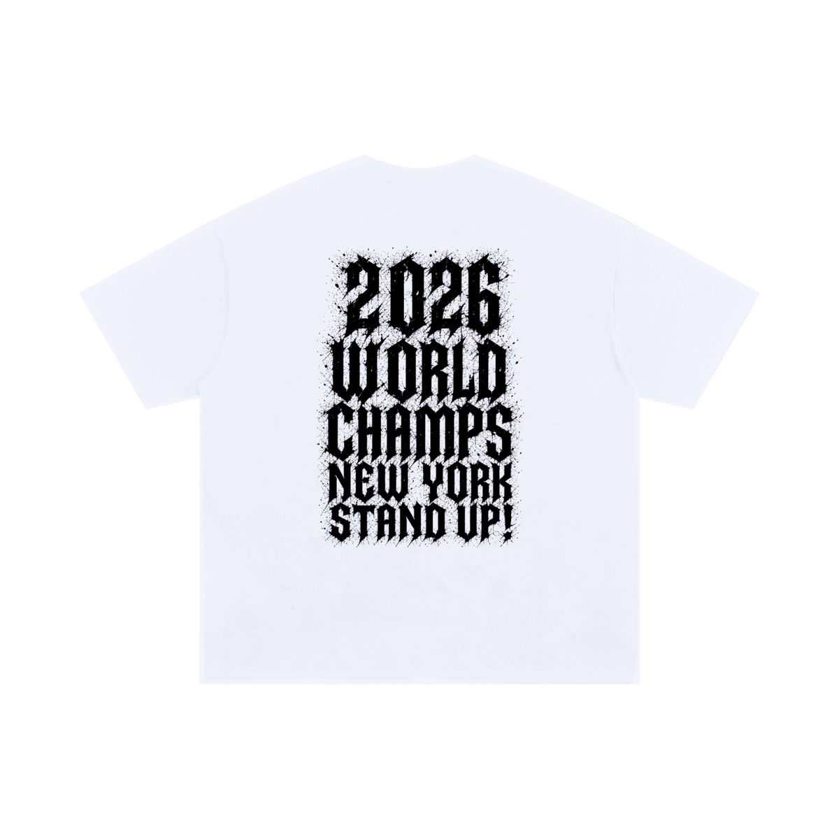 Back/detail view of Señor Clutch New York Basketball Unisex Oversized Cotton T-Shirt graphic T-shirt