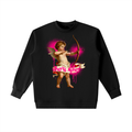 Front/product view of She’s Mine Crewneck Sweatshirt — Cupid Arrow Point Aims graphic sweatshirt
