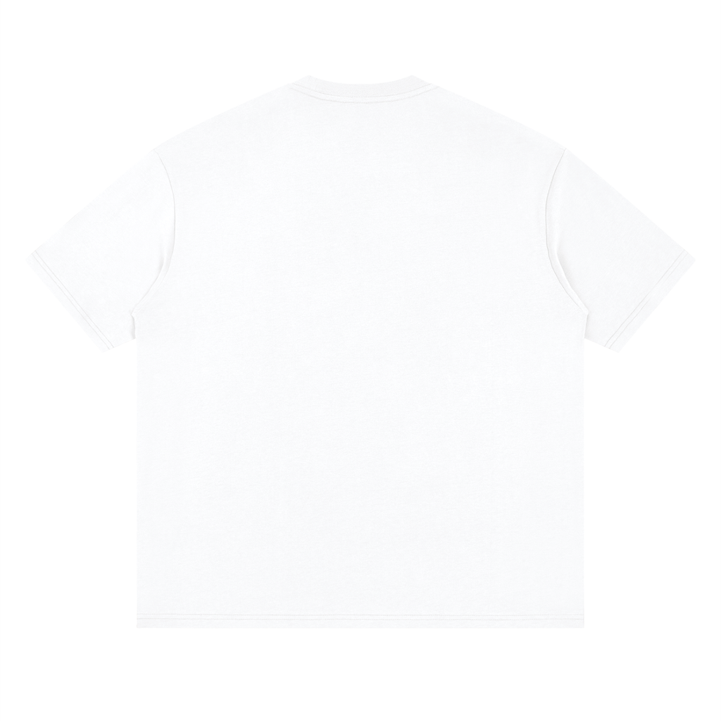 Back/detail view of Built 90s Tough NYC Basketball - Streetwear Loose Drop Shoulder graphic T-shirt