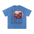 I IND Pumpkin — Indianapolis Halloween Oversized Distressed Tee (90s Bootleg)