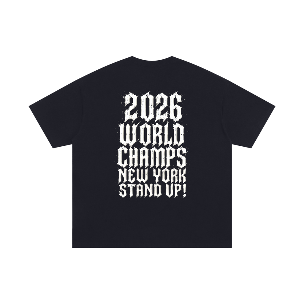 Back/detail view of Bodega KAT New York Basketball Unisex Oversized Cotton T-Shirt graphic T-shirt