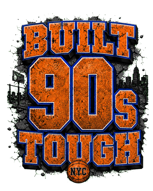 Built 90s Tough NYC Basketball - Streetwear Loose Drop Shoulder T-Shirt