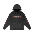 Back/detail view of Clause Hard Seltzer – Snow Washed Oversized Cotton Hoodie (Front & graphic hoodie