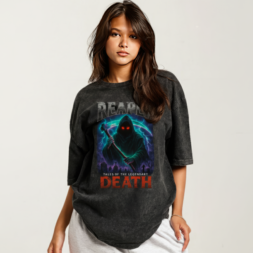 Back/detail view of Frankenstein’s Monster 90s Bootleg Vintage Oversized T-Shirt graphic T-shirt