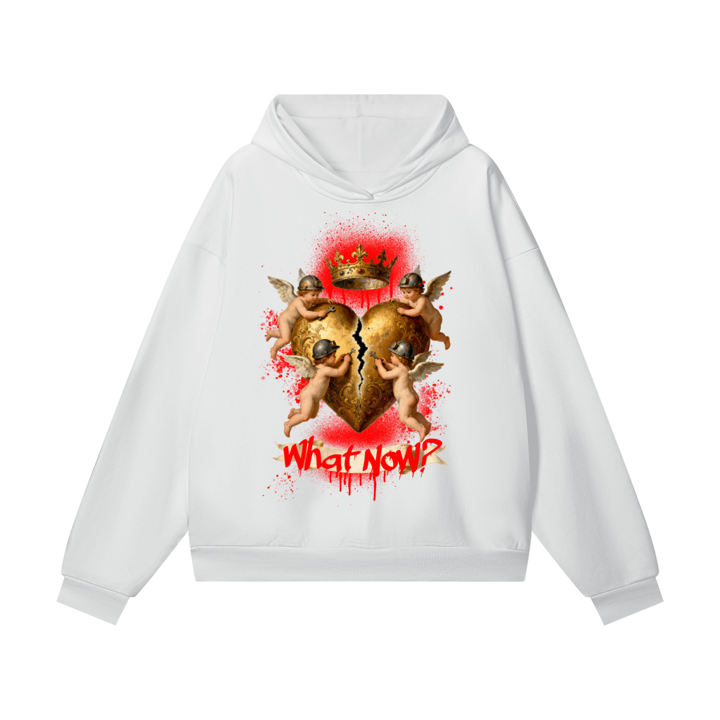 Back/detail view of What Now!? — Heart of Gold / Lost Your Soul (Front + Back Hoodie) graphic hoodie
