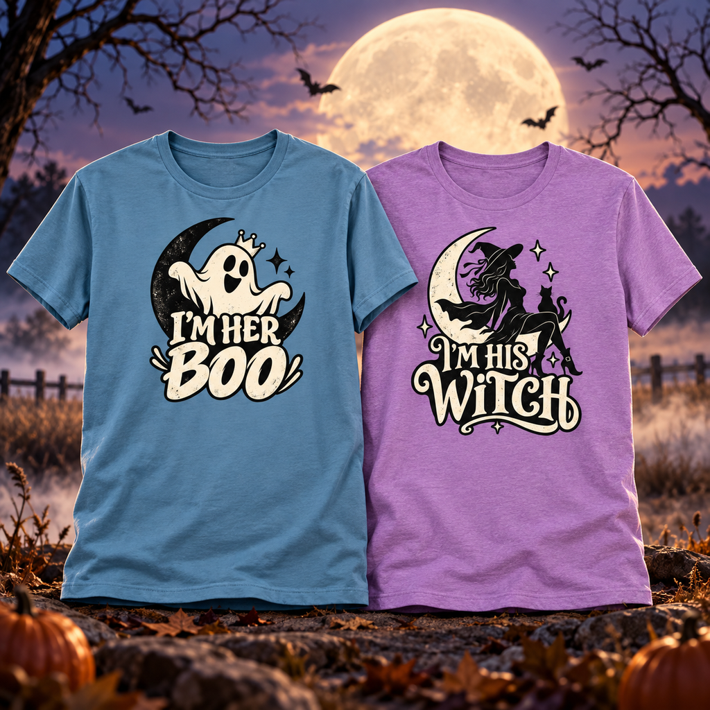 I'm His Witch, I'm Her Boo Silhouette Style Bundle