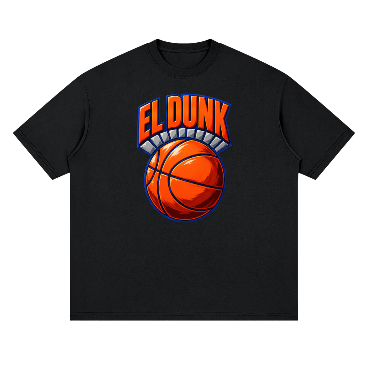 Front/product view of El Dunk (La Novela) Vintage NYC Basketball Anime Comic Tee graphic T-shirt
