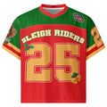 Front/product view of Sleigh Riders “25 – ST. NICK” – Boxy Football Jersey (Street Sport graphic jersey