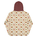 Back/detail view of Leftovers & Lattes – All-Over Print Unisex Cotton Hoodie (Relaxed Fit) graphic hoodie