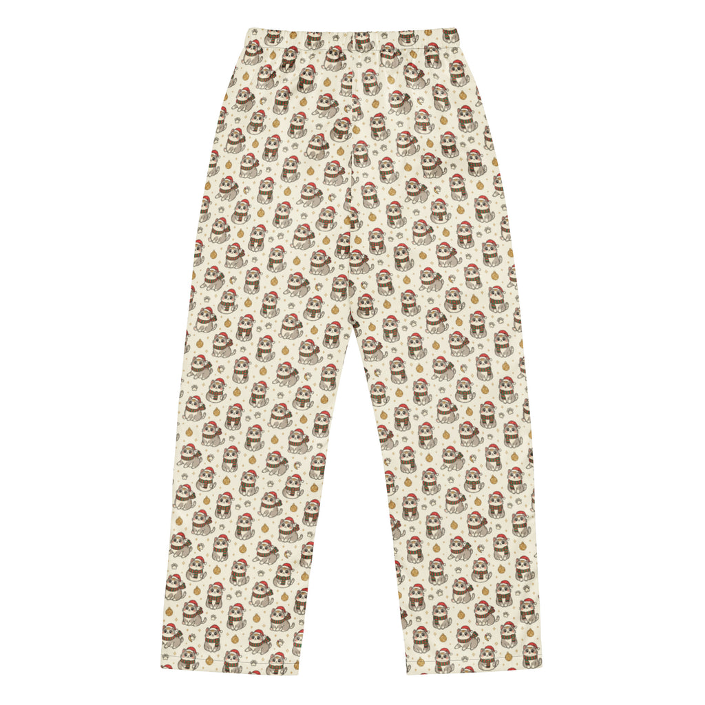 Back/detail view of Kawaii Christmas Cats – Women’s Pajama Pants (Straight-Leg pajama apparel