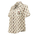 Front/product view of Kawaii Christmas Cats – Women’s Short-Sleeve Pajama Top (Silky Satin) pajama apparel