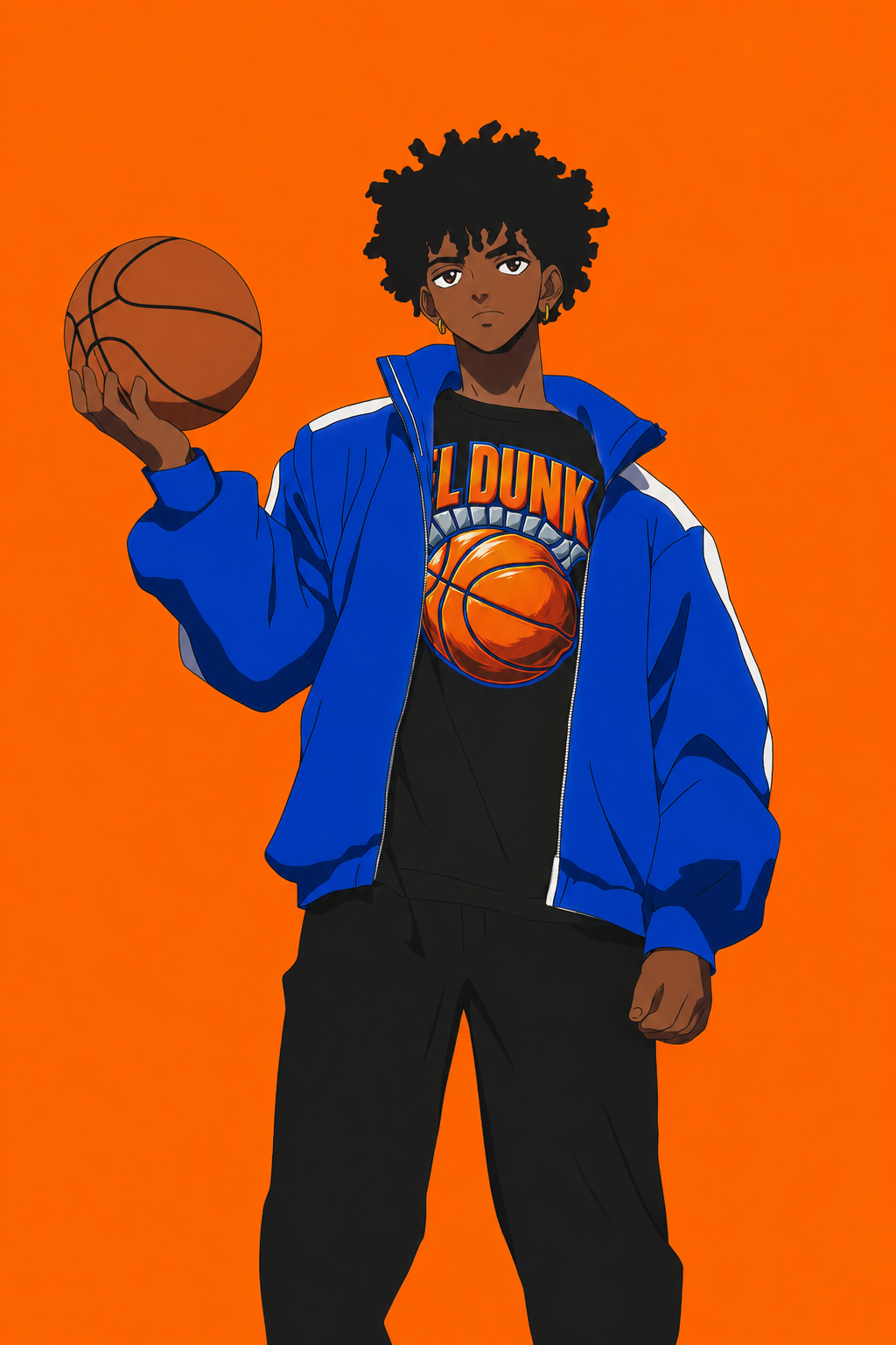 El Dunk (La Novela) Vintage NYC Basketball Anime Comic Tee - Streetwear Loose Drop Shoulder T-Shirt