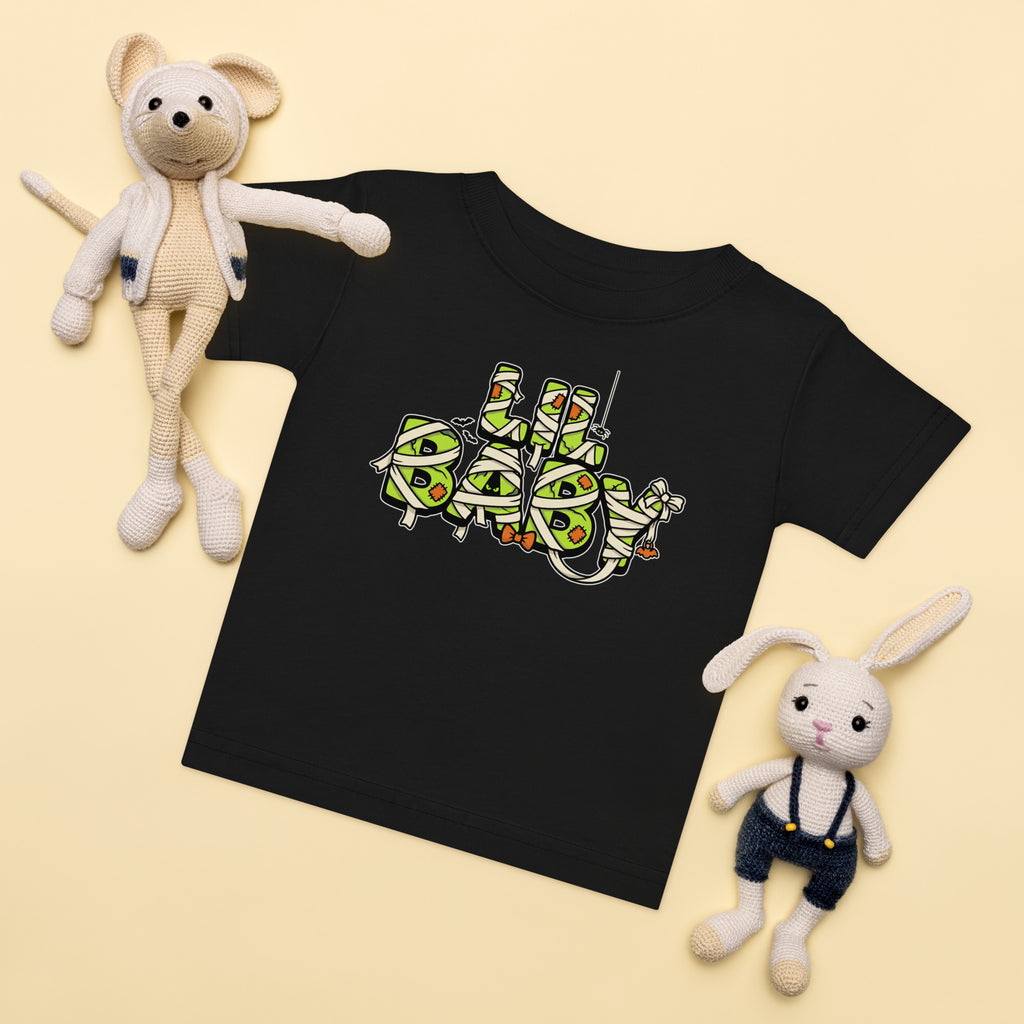 LIL BABY Halloween monster name Baby Jersey T-Shirt with spooky front lettering and blank back