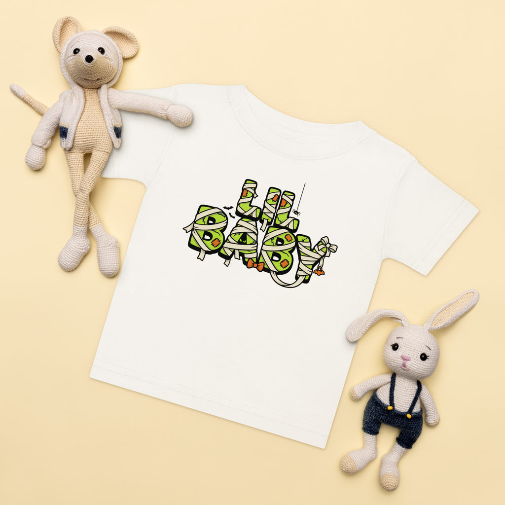 LIL BABY Halloween monster name Baby Jersey T-Shirt with spooky front lettering and blank back