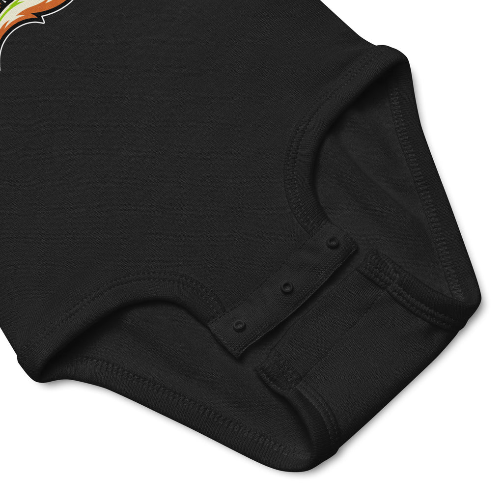 LIL BRO Halloween monster name Infant Bodysuit with spooky front lettering and blank back