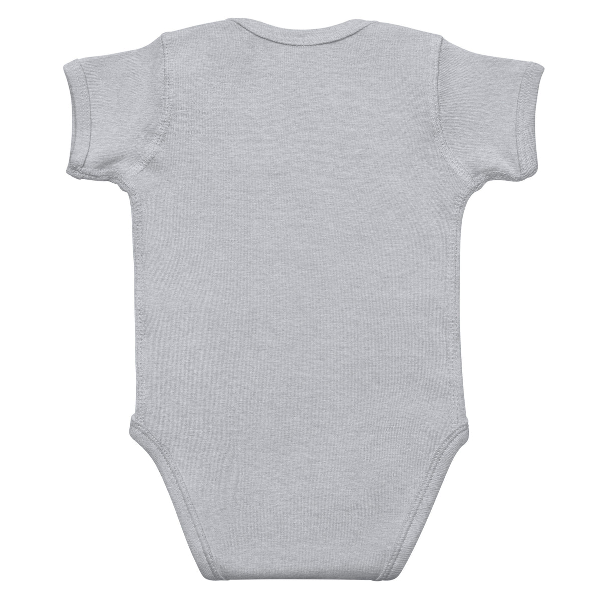 LIL BABY Halloween monster name Infant Bodysuit in Heather with spooky front lettering and blank back
