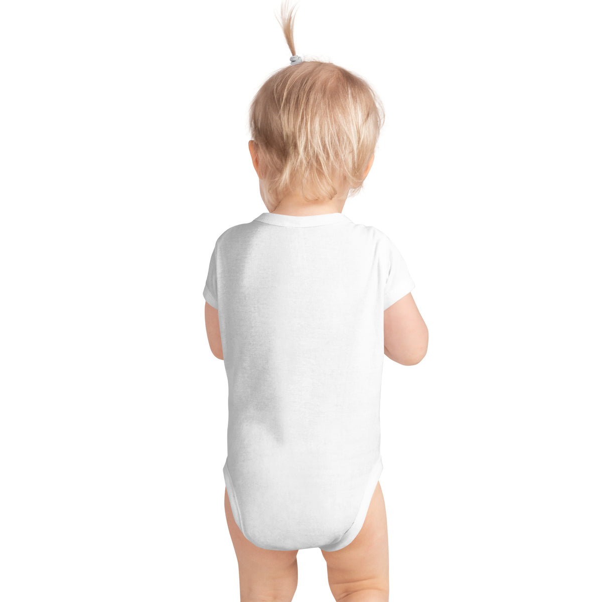 BABY Halloween monster name Infant Bodysuit with spooky front lettering and blank back
