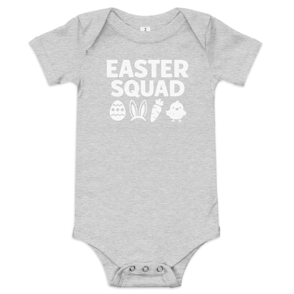 Back/detail view of Easter Squad (Bunny Icons) short sleeve one piece baby one-piece