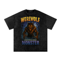 Front/product view of Werewolf 90s Bootleg Vintage Oversized T-Shirt graphic T-shirt
