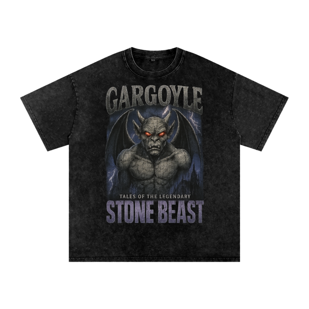 Front/product view of Gargoyle 90s Bootleg Vintage Oversized T-Shirt graphic T-shirt