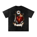 Front/product view of I ❤️ … FAMILY — Renaissance x Street Graffiti Distressed Oversized graphic T-shirt