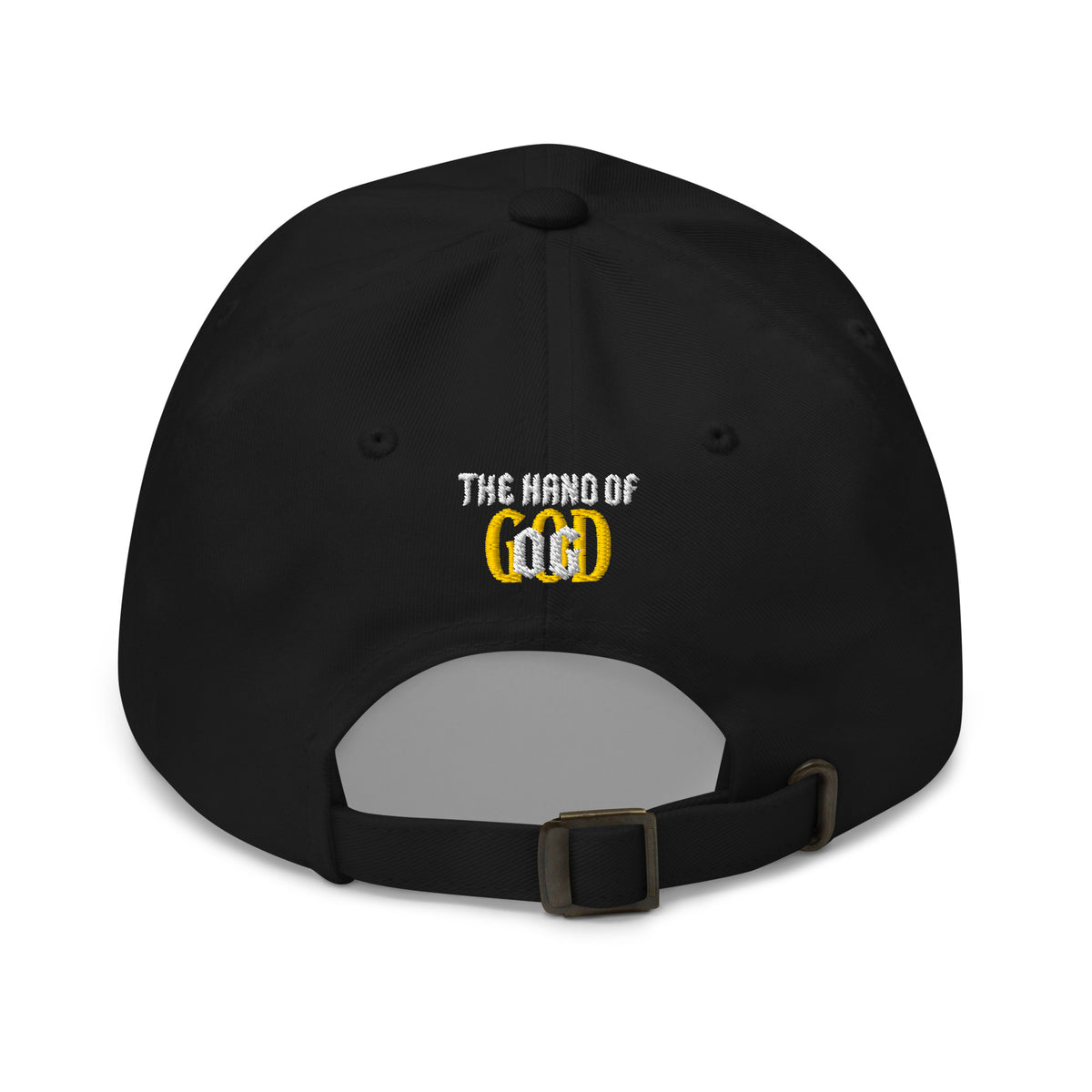 Back/detail view of The Hand of OG Embroidered Dad Hat hat