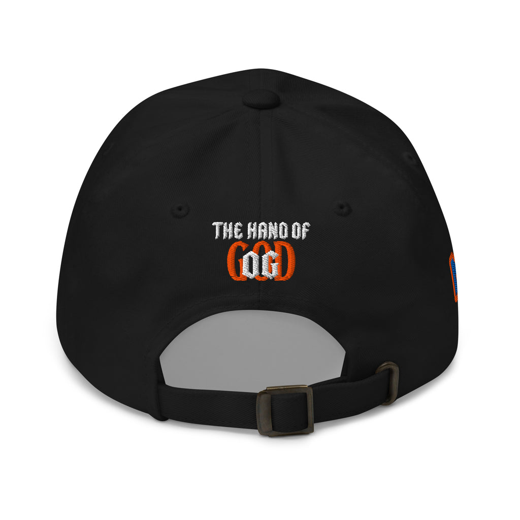 Back/detail view of The Hand of God & Angels Classic Dad Hat hat