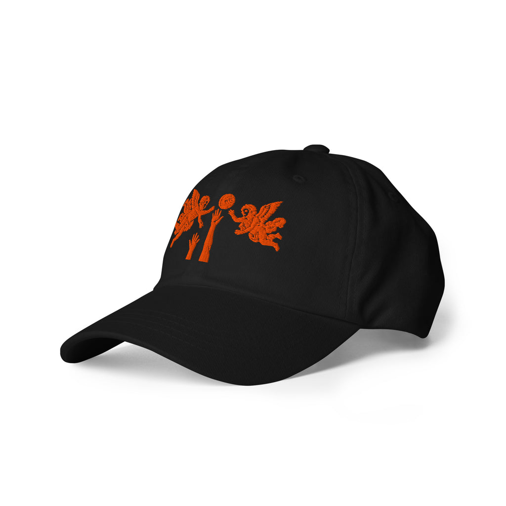 Back/detail view of The Hand of God & Angels Classic Dad Hat hat