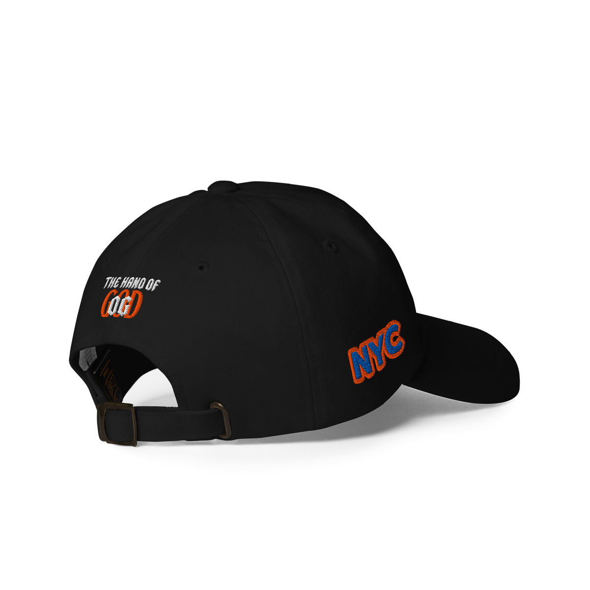 Back/detail view of The Hand of God & Angels Classic Dad Hat hat