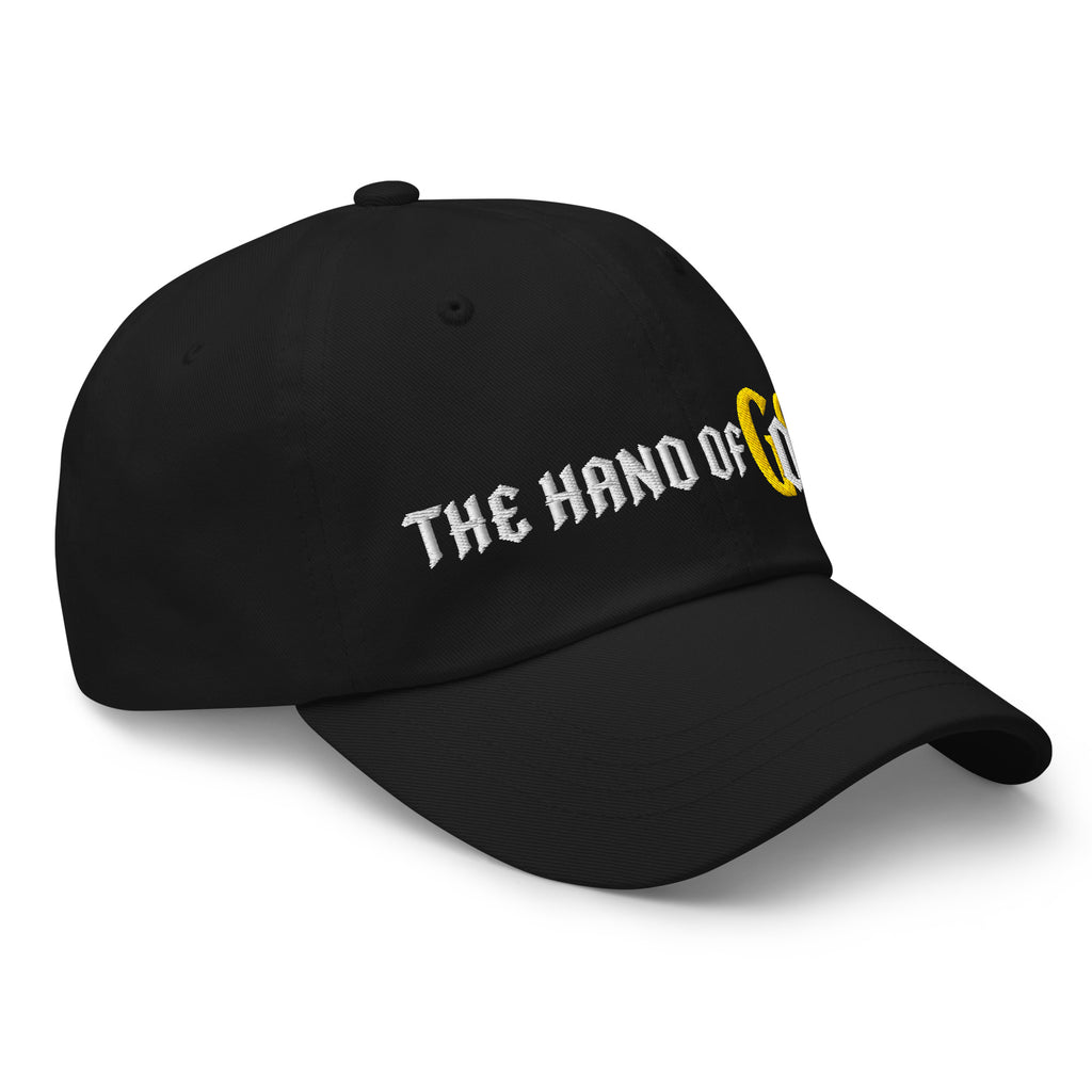 Back/detail view of The Hand of OG Embroidered Dad Hat hat