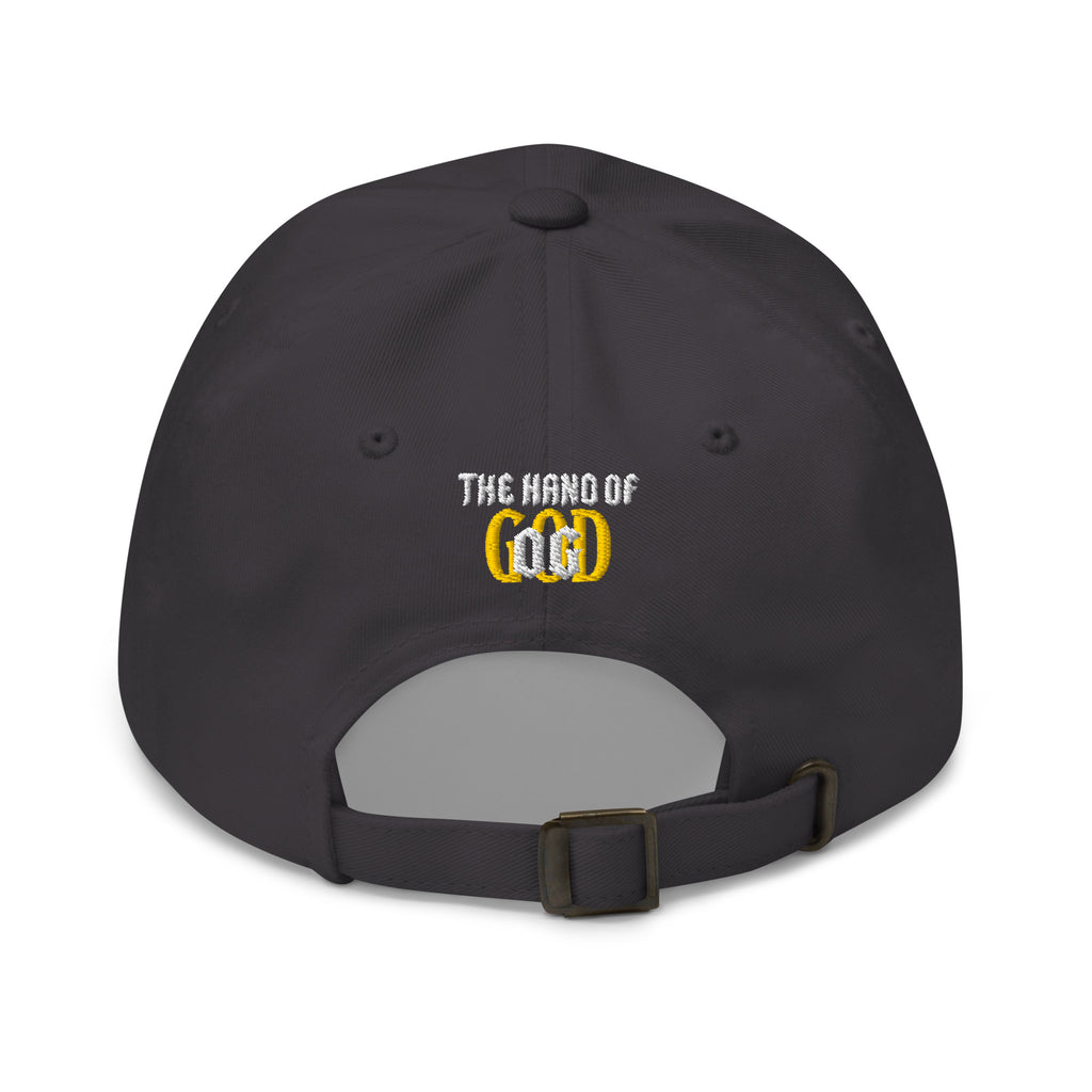 Back/detail view of The Hand of OG Embroidered Dad Hat hat