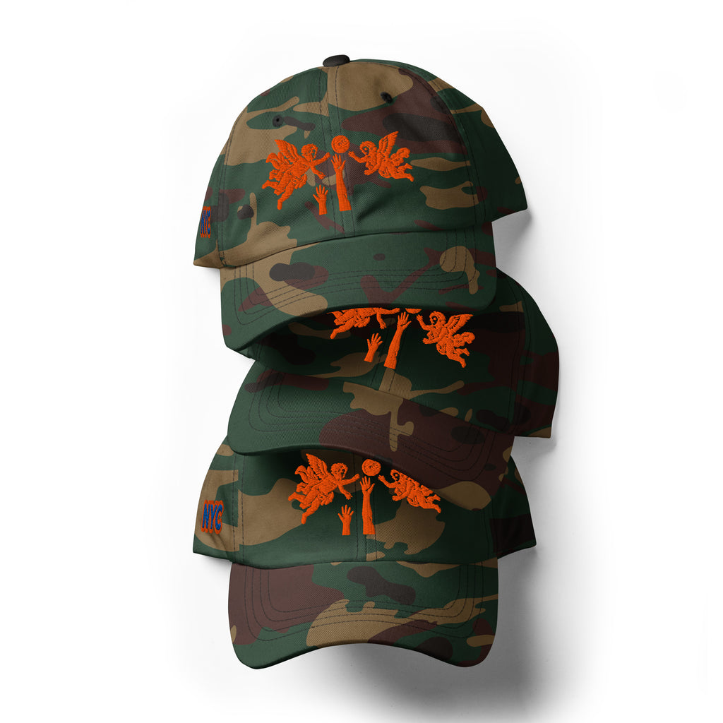 Back/detail view of The Hand of God & Angels Classic Dad Hat hat