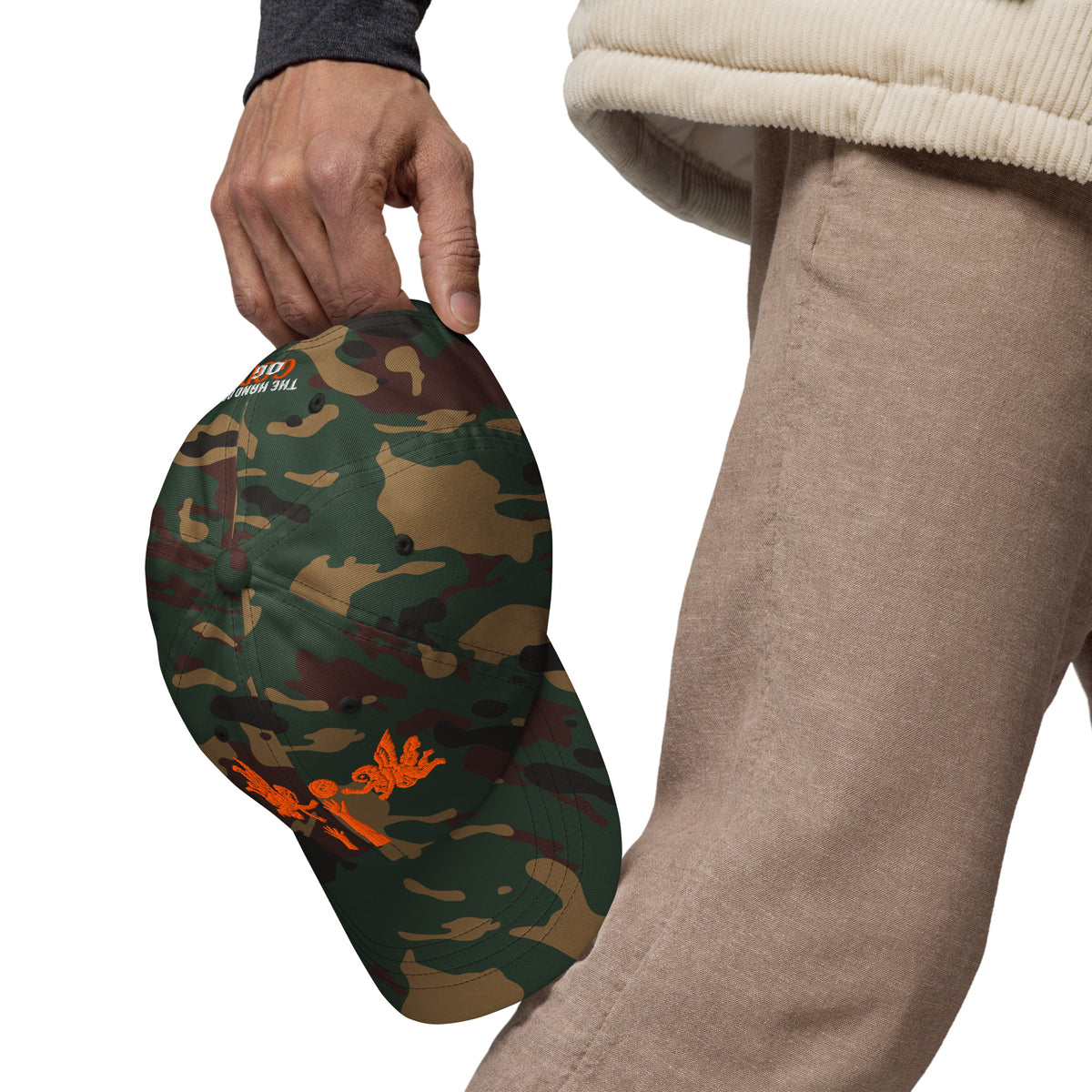 Back/detail view of The Hand of God & Angels Classic Dad Hat hat