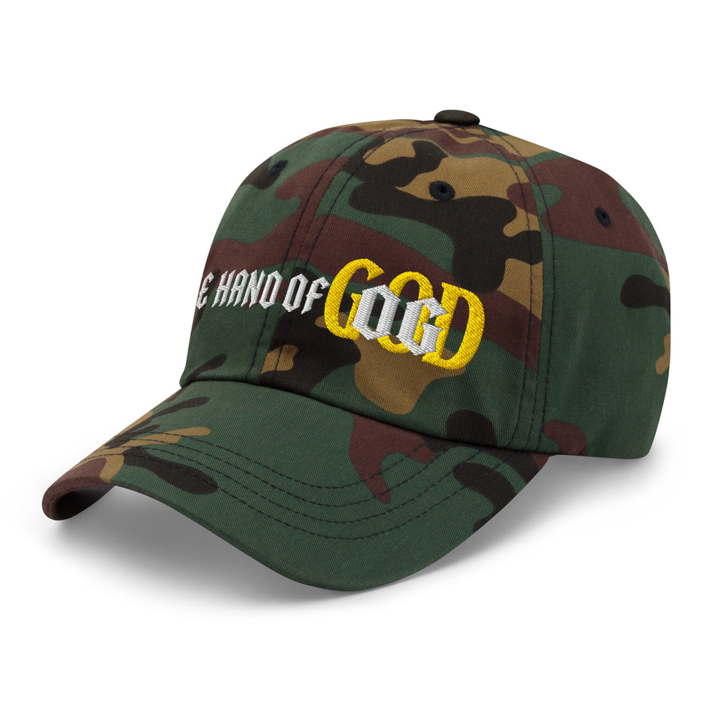 Back/detail view of The Hand of OG Embroidered Dad Hat hat
