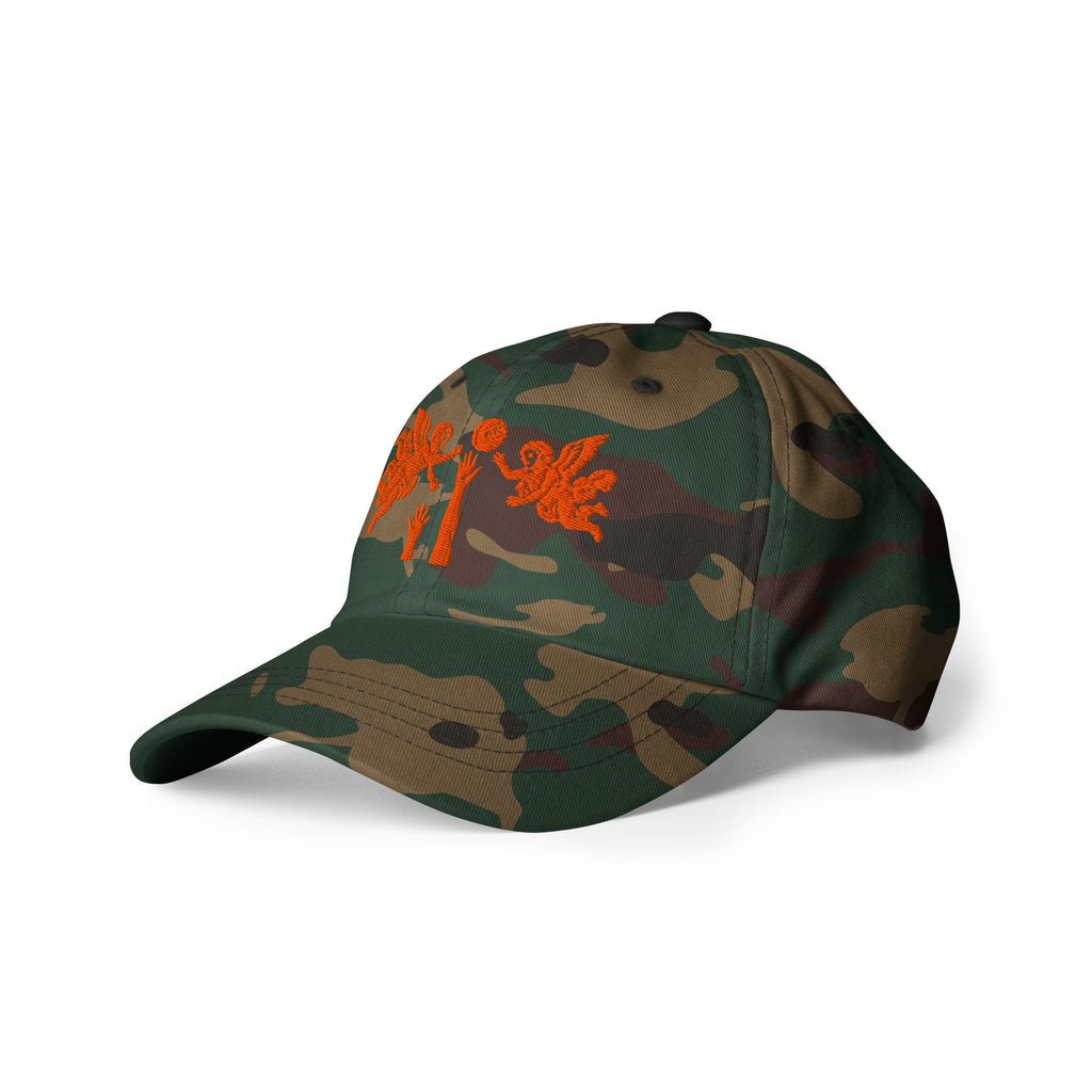 Back/detail view of The Hand of God & Angels Classic Dad Hat hat