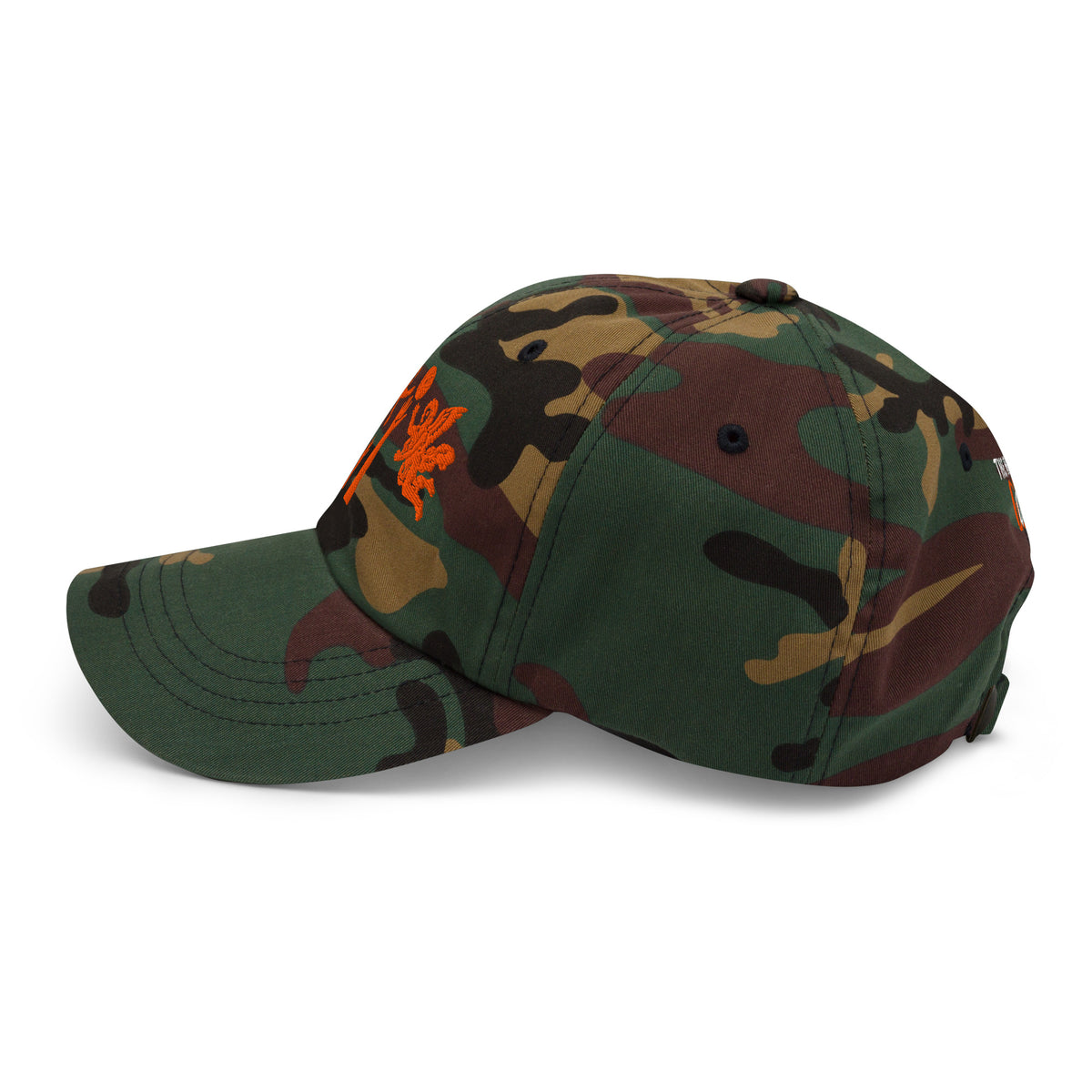 Back/detail view of The Hand of God & Angels Classic Dad Hat hat