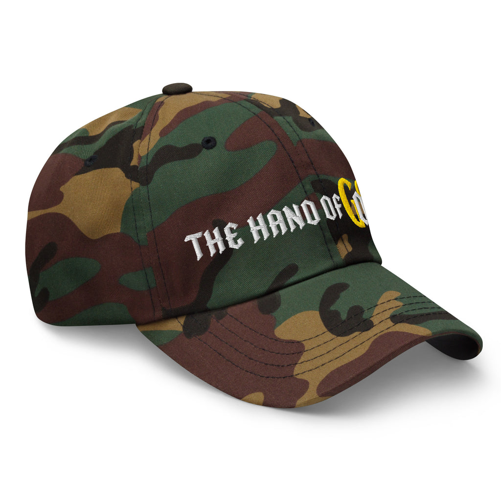 Back/detail view of The Hand of OG Embroidered Dad Hat hat