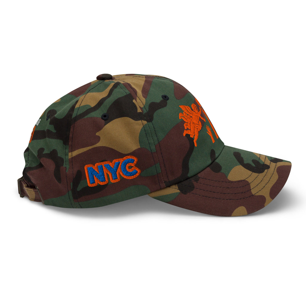 Back/detail view of The Hand of God & Angels Classic Dad Hat hat