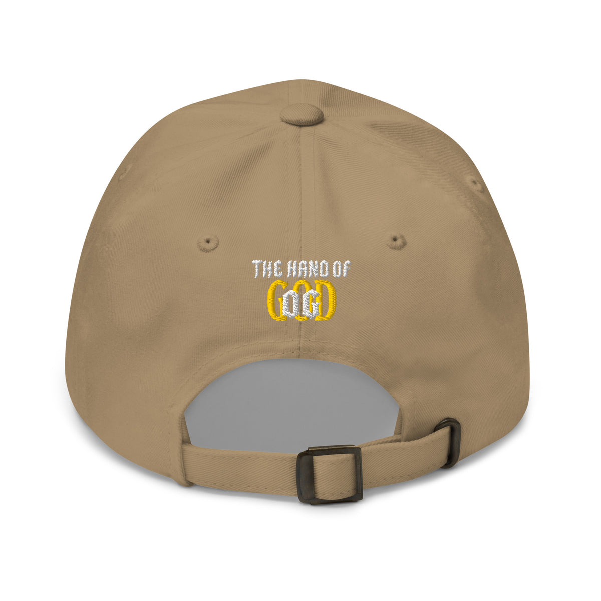 Back/detail view of The Hand of OG Embroidered Dad Hat hat